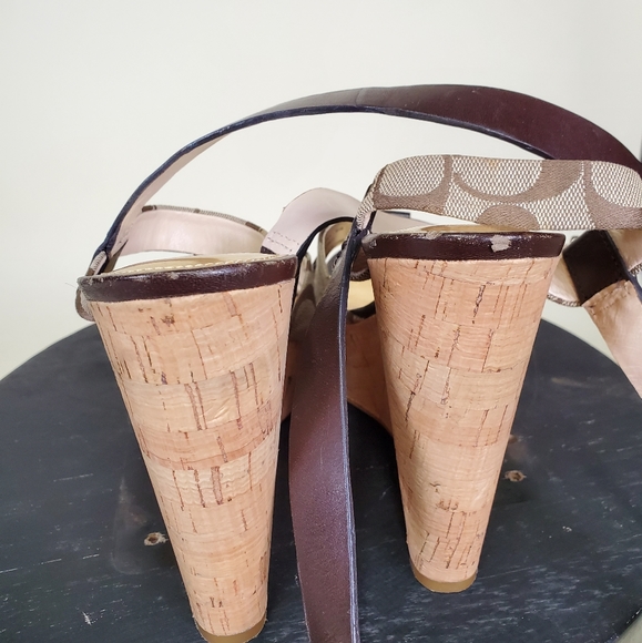 COACH strappy wedge heels - Picture 4 of 6